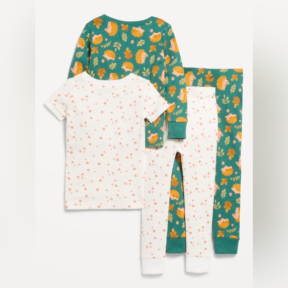 🆕 4PC - 2 Sets Old Navy Baby Toddler Girl's Snug-Fit Pajama Ditsy Floral 6-12M - Picture 2 of 9